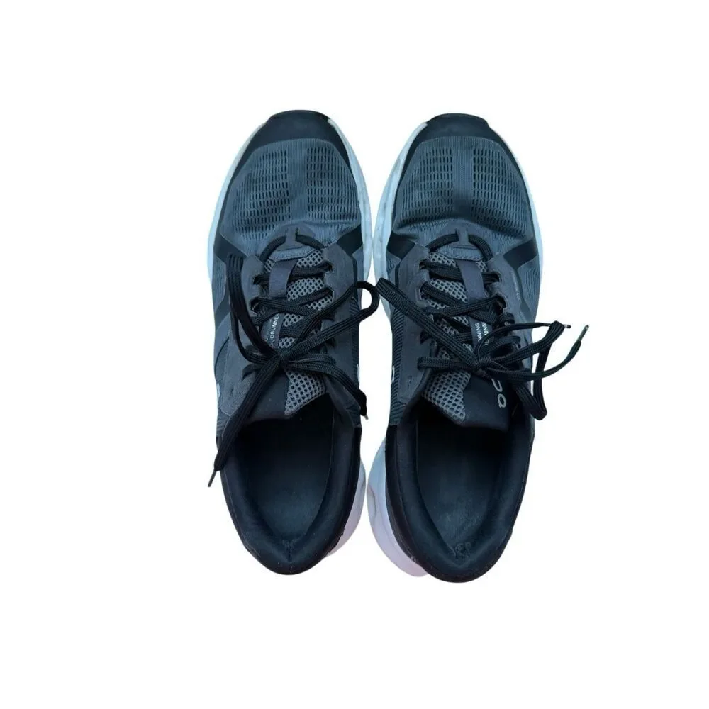 On Mens Eclipse Black Cloudrunner 2 Lace Up Athletic Running Sneakers Size 10.5